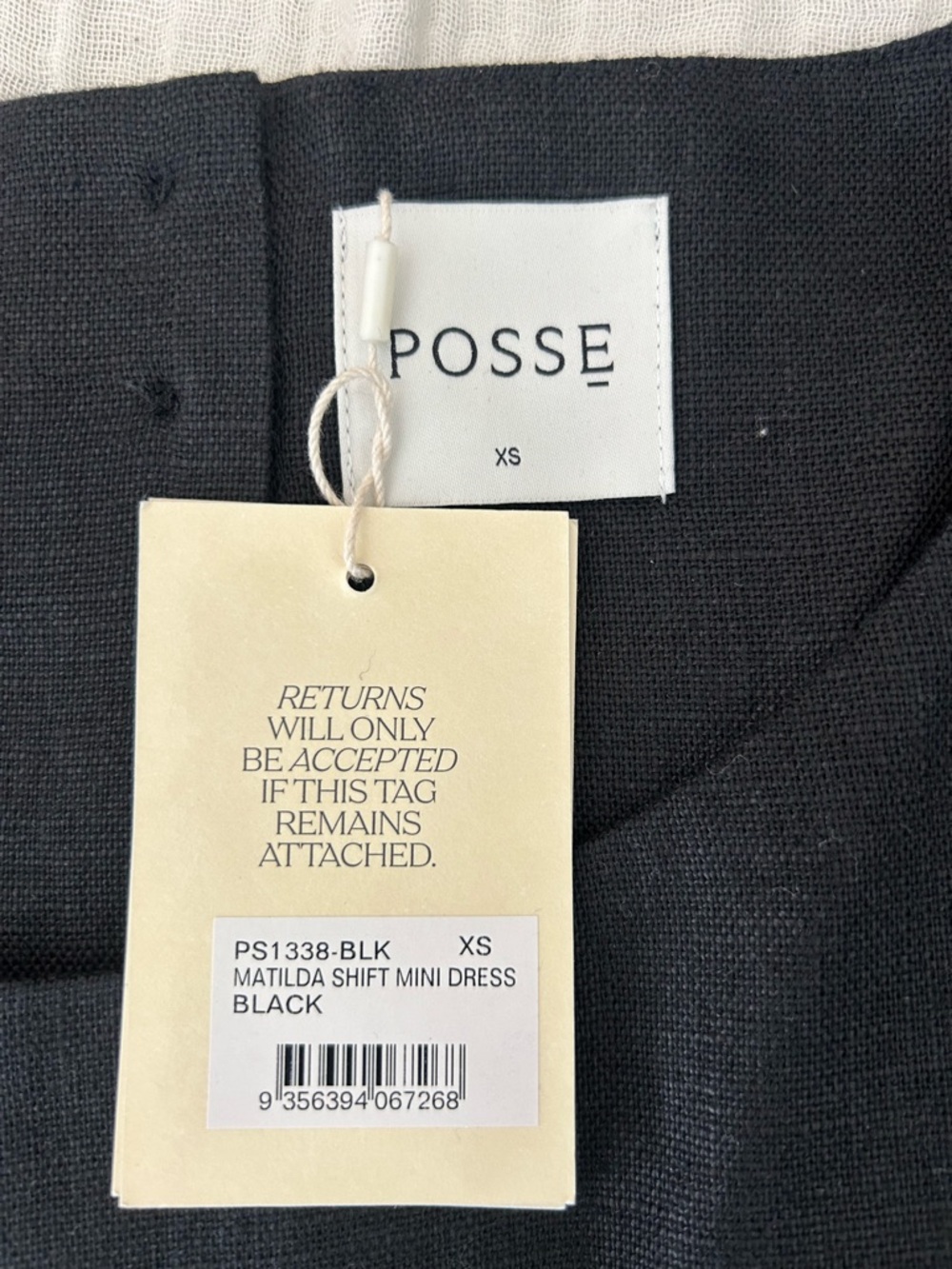 Posse Matilda Shift Mini Dress in Black